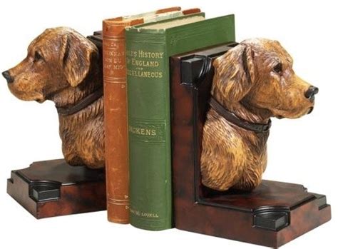 Traditional Bookends Bookend Antique Yellow Lab Labrador Dog Head