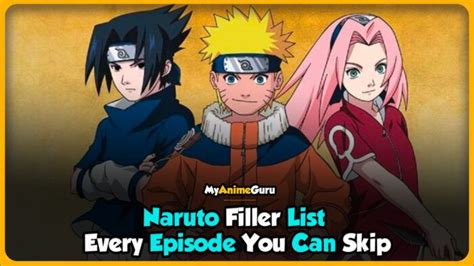 Naruto Filler List A Complete Guide To Watch Naruto Myanimeguru In