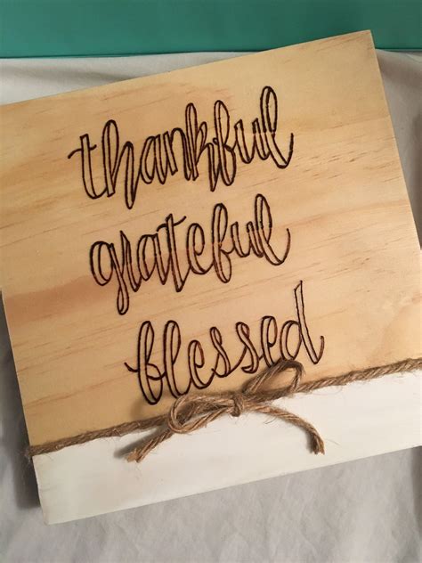 Thankful Grateful Blessed Sign Etsy