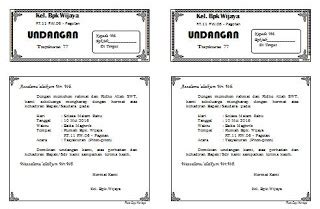 Kali ini kami akan membagikan sampel dalam membuat undangan aqiqah. Prescottmonstercross: Undangan Jadi 2 Doc