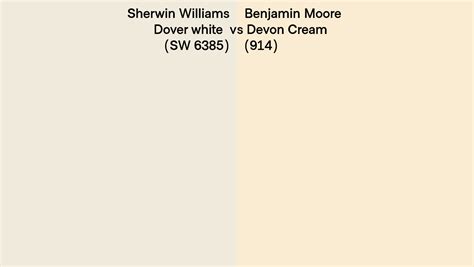 Sherwin Williams Dover White Sw 6385 Vs Benjamin Moore Devon Cream