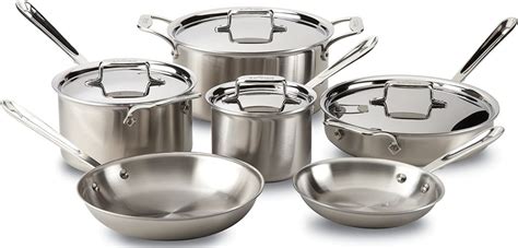 stainless steel cookware clad piece d5 brand brushed recommended recommend