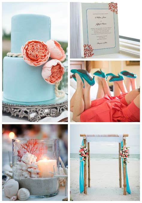 Coral And Turquoise Beach Wedding Inspiration My Hotel Wedding