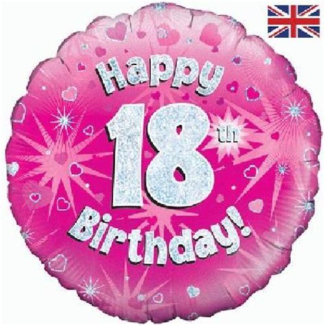 Happy 18th Birthday Pink 18 Foil Helium Balloon Buy Online