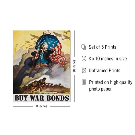 Buy Ww2 Poster Ww2 Propaganda Poster Wwii Poster Set Of 5 Military