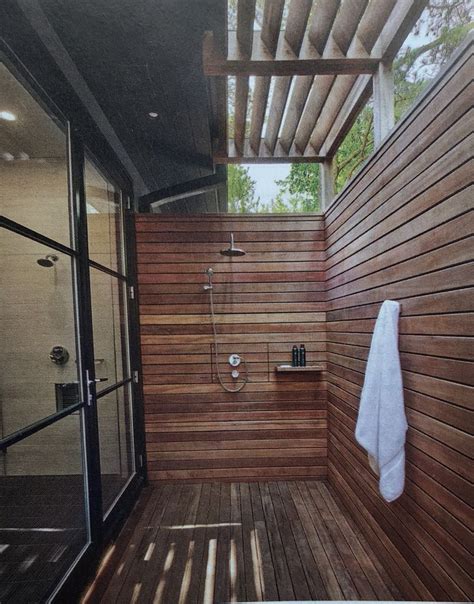 Awesome Outdoor Shower Built Right Off Of The Indoor Shower From
