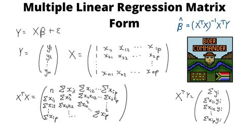 Matrix Form Multiple Linear Regression Mlr Youtube