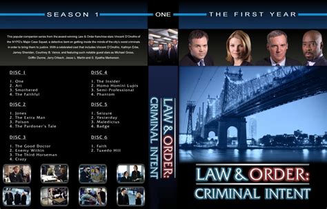 Law And Order Criminal Intent Season 1 Tv Dvd Custom Covers 50law