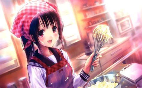 Cooking Anime Girls Wallpapers Wallpaper Cave