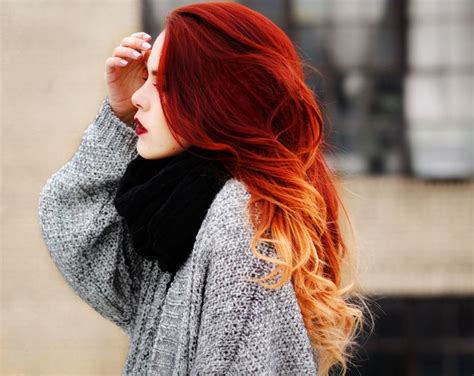 10 Amazing Red Hair Ideas For Women To Look More Beautiful Fire Hair White Ombre Hair Red