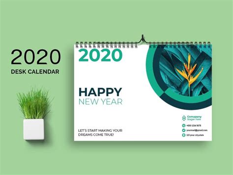 2020 desk calendar calendar design layout