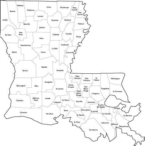 Louisiana Map With Cities Cottonport Iucn Water