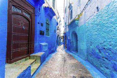 Blue City Of Chefchaouen Morocco North Africa Africa Stock Photo