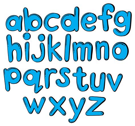 Letras Del Alfabeto En Color Azul 296236 Vector En Vecteezy