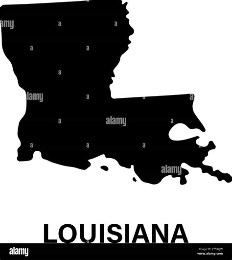 Louisiana State Map Silhouette Icon Stock Vector Image And Art Alamy