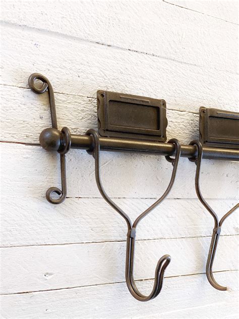 5 Hook Metal Wall Hooks Metal Wall Decor For The Home Etsy