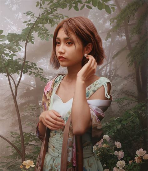 Yasutomo Oka 岡 靖知 1983 Japanese painter Портретное волшебство