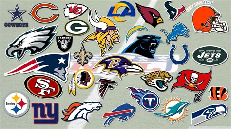 Download NFL Teams Logos UltraHD Wallpaper Wallpapers Printed