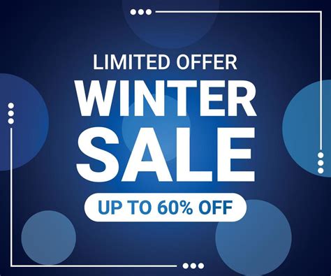 Limited Offer Winter Sale Banner Design With Up To 60 Percent Off