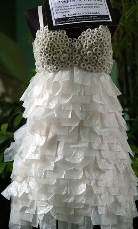 Plastic Bag Dress Recycled Dress Art Dress Recycled Fashion