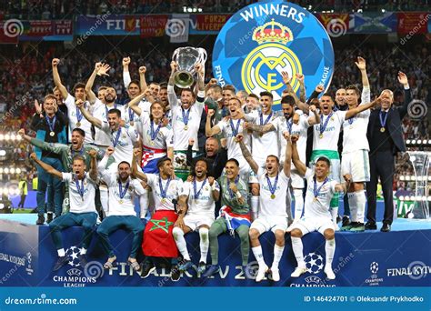 Real Madrid El Ganador Del Uefa Champions League 2018 Foto Editorial