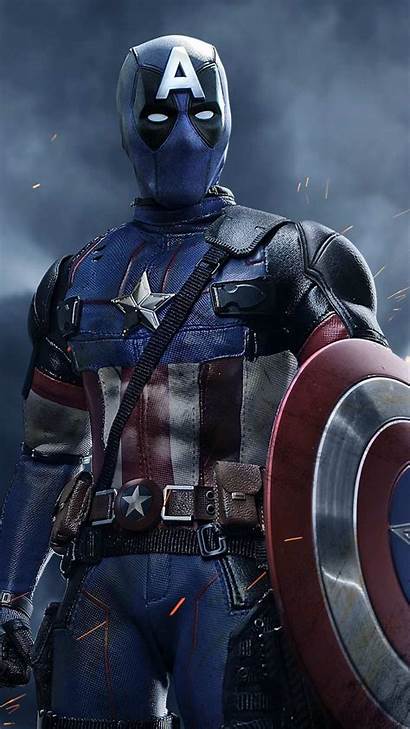 Deadpool Captain America Iphone Wallpapers Avengers Mcu