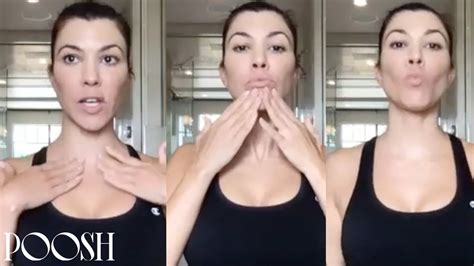 Kourtney Kardashian At Home Facial Massage Tutorial Poosh Wellness Wednesday Youtube