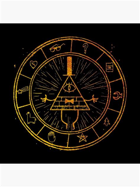 The Bill Cipher Wheel Poster For Sale By Biggiela Redbubble
