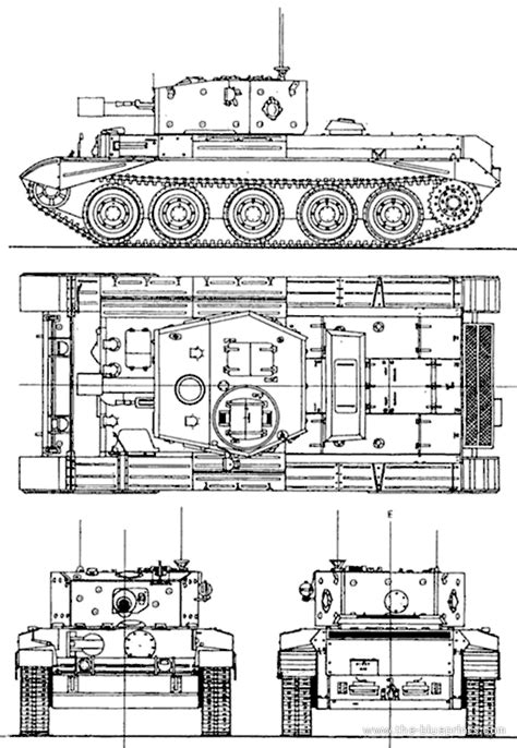 Tank A27l Cromwell Mkvi 85mm Drawings Dimensions Figures