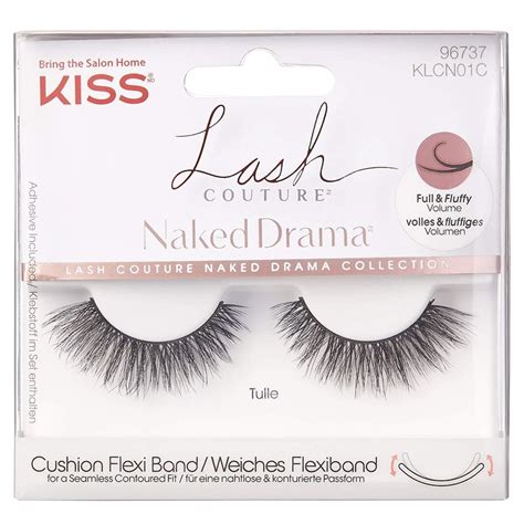 Kiss Inc Lash Couture Naked Drama Faux Mink False Eyelashes Tulle Adhesive Included G