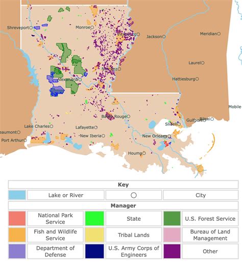 Interactive Map Of Louisianas National Parks And State Parks