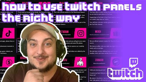 How To Add The Perfect Twitch Panels Youtube