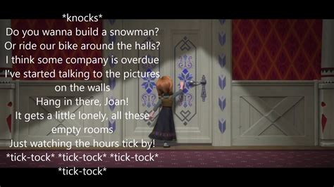 Do You Want To Build A Snowman W Lyrics From Disney S Frozen Youtube