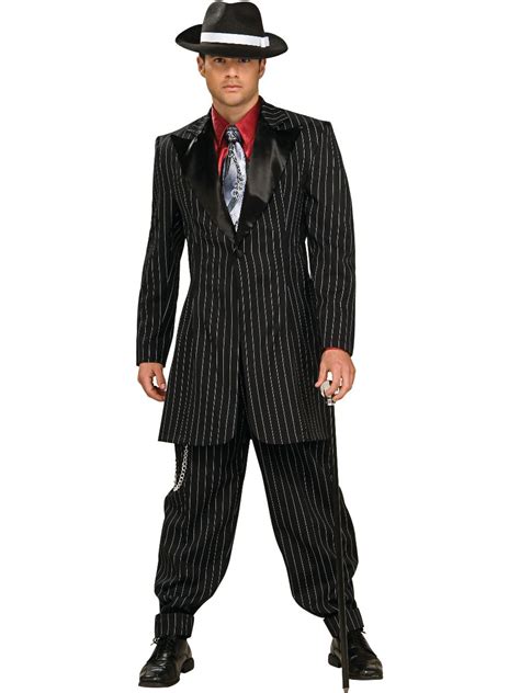 Adult Roaring 20s Gangster Pinstripe Costume Zoot Suit Zoot Suit