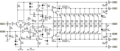 Two darlington power transistors are arranged in a class ab configuration to amplify the power level of this signal. Class h 2000 watt amplifier circuit diagram - Кладезь секретов