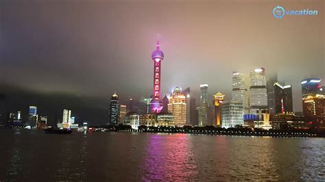 Shanghai China By Night With Rain 4k Youtube
