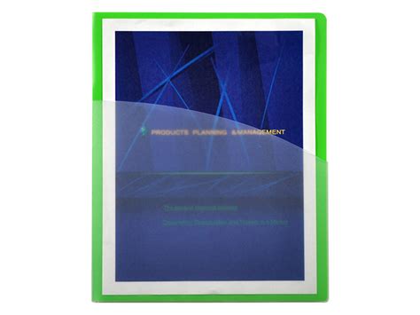 4 Pocket Folder Green Plastic Folder