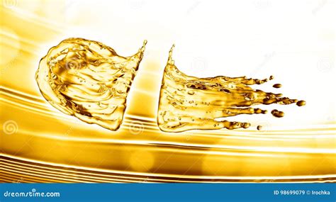 Oil Splash On Gold Bokeh Background Stock Illustration Illustration