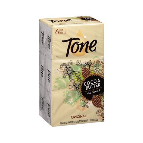 Tone Bath Bar Soap Cocoa Butter Original Scent 425 Ounce 6 Bars