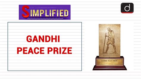 Gandhi Peace Prize Simplified Youtube