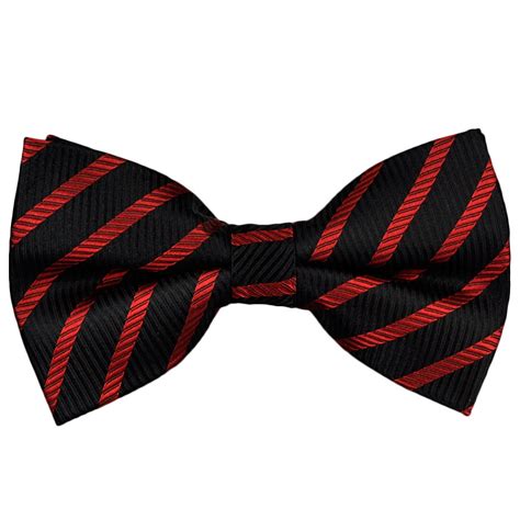 Red And Black Striped Silk Bow Tie From Ties Planet Uk