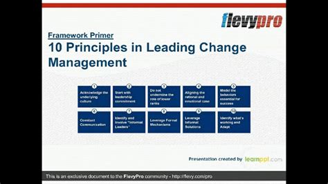 10 Principles In Leading Change Management Youtube