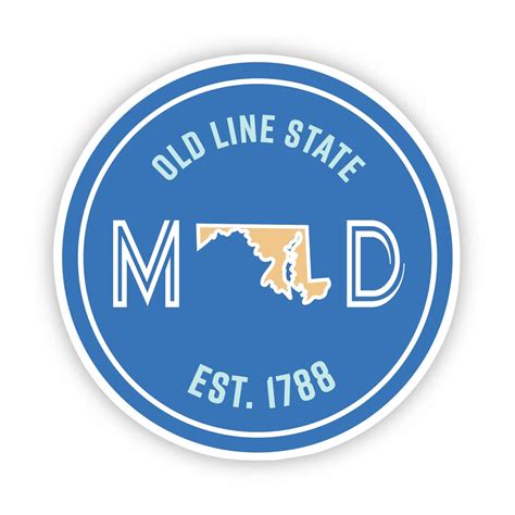 Old Line State Maryland Sticker Big Moods
