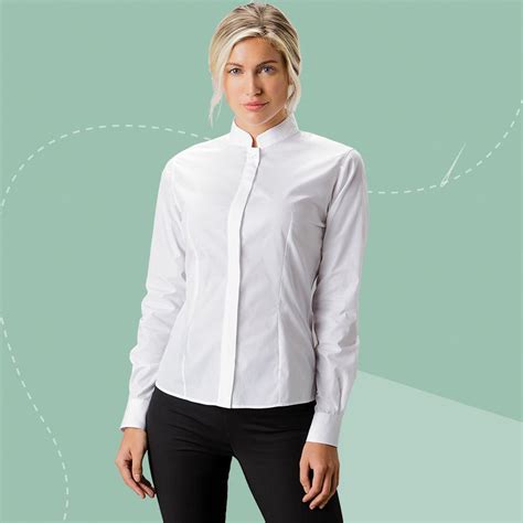 kustom kit womens long sleeve mandarin collar blouse blkk261 buy shirts and blouses from tibard