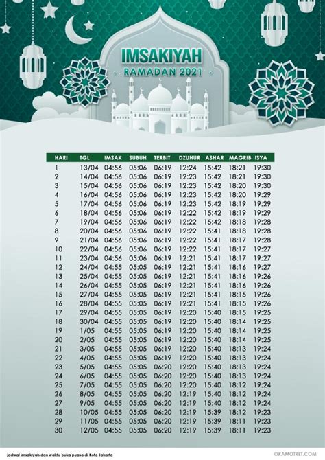 Template Imsakiyah Ramadan 2021 M Free Download Pdf Desain