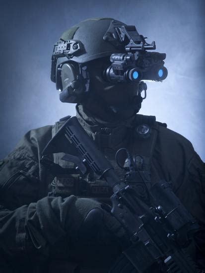 Special Operations Forces Soldier Equipped With Night Vision