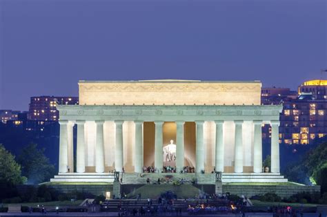 Lincoln Memorial In Washington Erinnerung An Den 16 Präsidenten