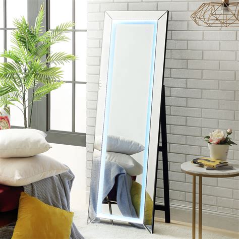 inspired home hana led full length mirror floor standing touch sensor