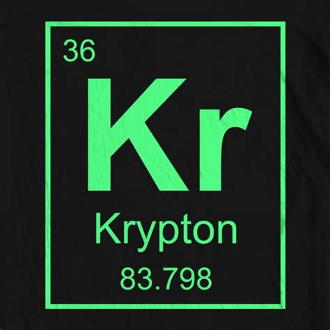 Find information on krypton including chemical element properties like atomic weight and a list of compounds that contain krypton. BvS Krypton Element