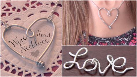 Diy Wire Heart Necklace Pendant Jewelry Making How To